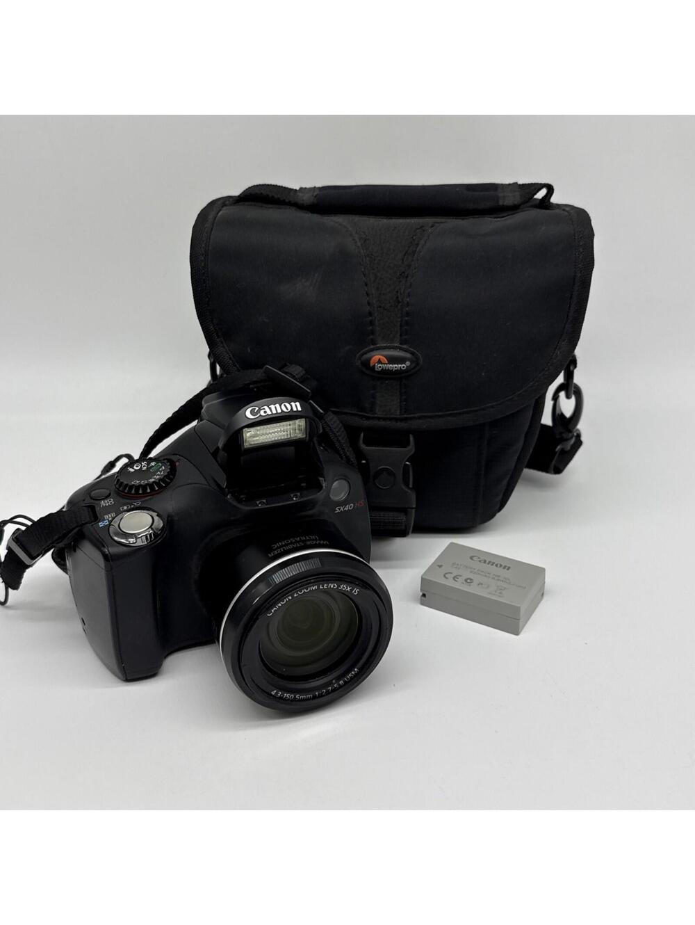 Canon PowerShot SX40 HS Digital Camera- Black TESTED Working Great Condition